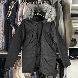 [Calvin Klein] Men's Fur Hooded Parka